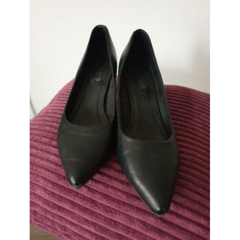 Leren zwarte pumps maat 41