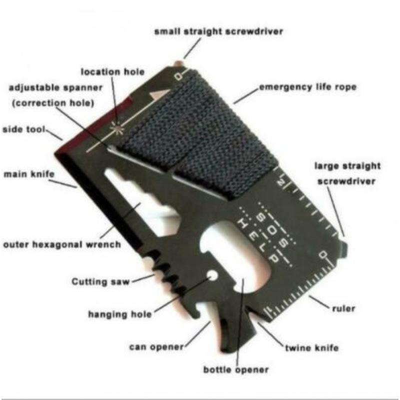 Multitool Survival Rescue Emergency Creditcard format