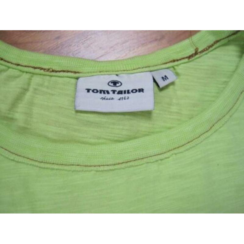 Lime T-shirt met print, TOM TAILOR maat M (152 / 158)