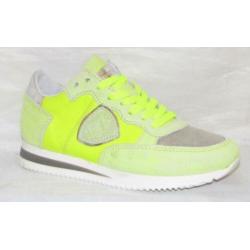 HIP maat 34 lerensneaker/rits neon geel - gratis verzenden