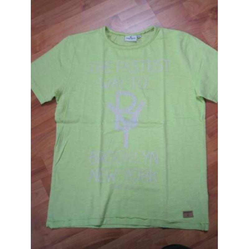 Lime T-shirt met print, TOM TAILOR maat M (152 / 158)