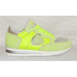 HIP maat 34 lerensneaker/rits neon geel - gratis verzenden