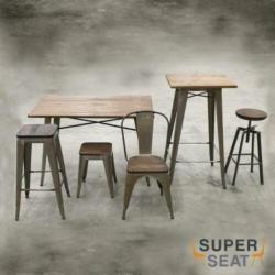 Tolix cafe legend eetkamerstoelen vintage horeca dex 180