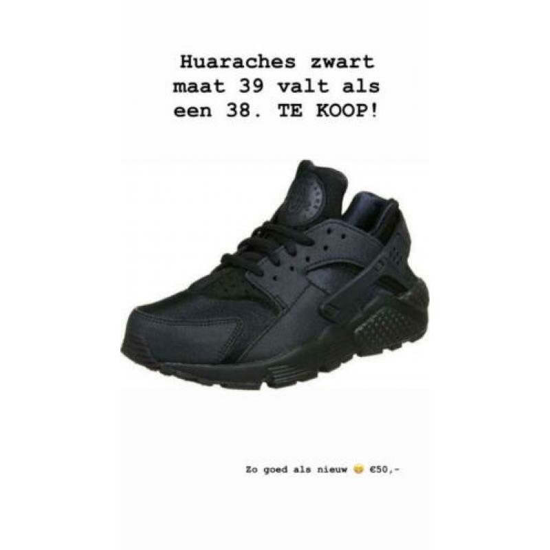 Huaraches maat 39 valt als een 38