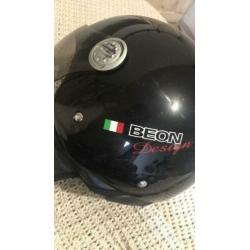 Beon design scooter helm glimmend zwart xl