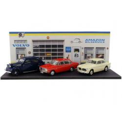 Volvo diorama garage 'Amazon bilservice' 1:43