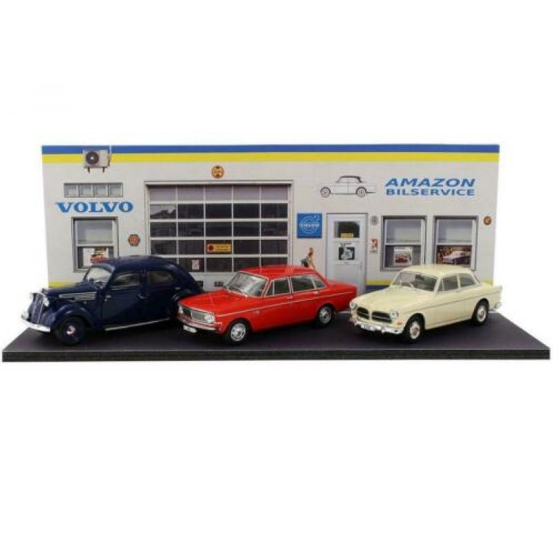 Volvo diorama garage 'Amazon bilservice' 1:43