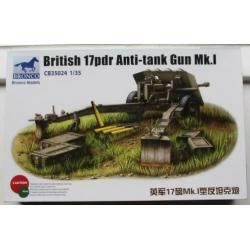 British 17pdr anti-tank gun MkI+Crew+ammo - Bronco 1/35