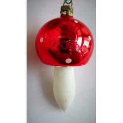 Kerst~Kerstpaddenstoel~Kerstpaddestoel~Rood Witte Stip~Glas