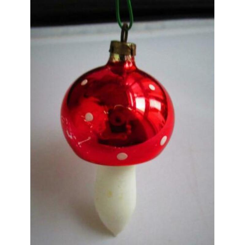 Kerst~Kerstpaddenstoel~Kerstpaddestoel~Rood Witte Stip~Glas