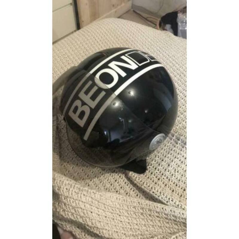 Beon design scooter helm glimmend zwart xl