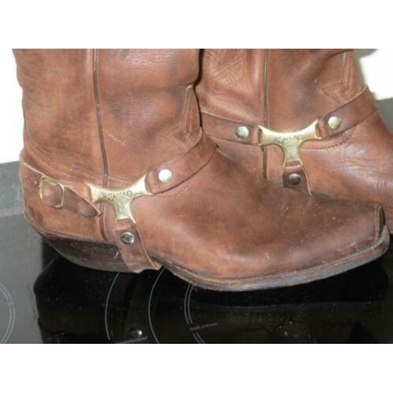 Sancho boots western of bike/motor stoer met riemen mt 38