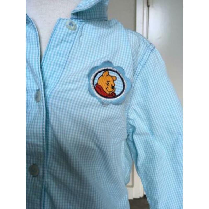 WINNIE the POOH bloesje licht blauw mt 104 / 110 WK