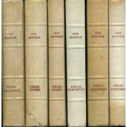 Anouilh, Jean 6 Volumes. Pièces brillantes, Pièces noires,..