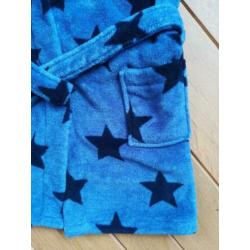 HEMA badjas blauw met sterren maat 110 / 116 - nieuw -