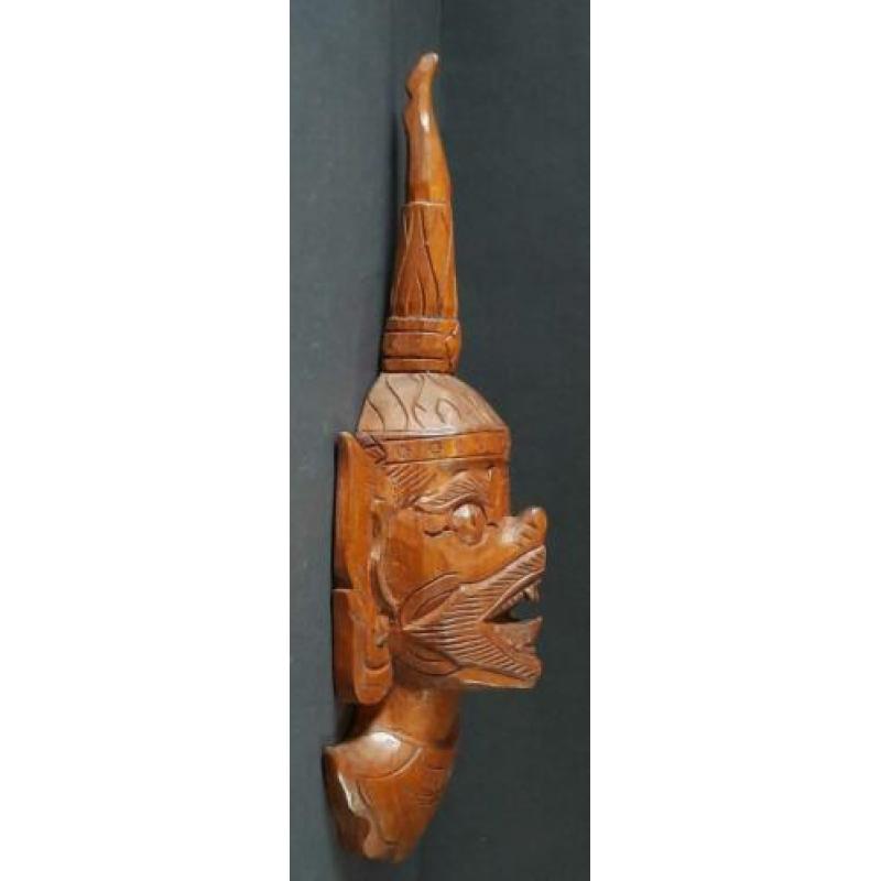 Houtsnijwerk Indonesië. Groot masker. Demon