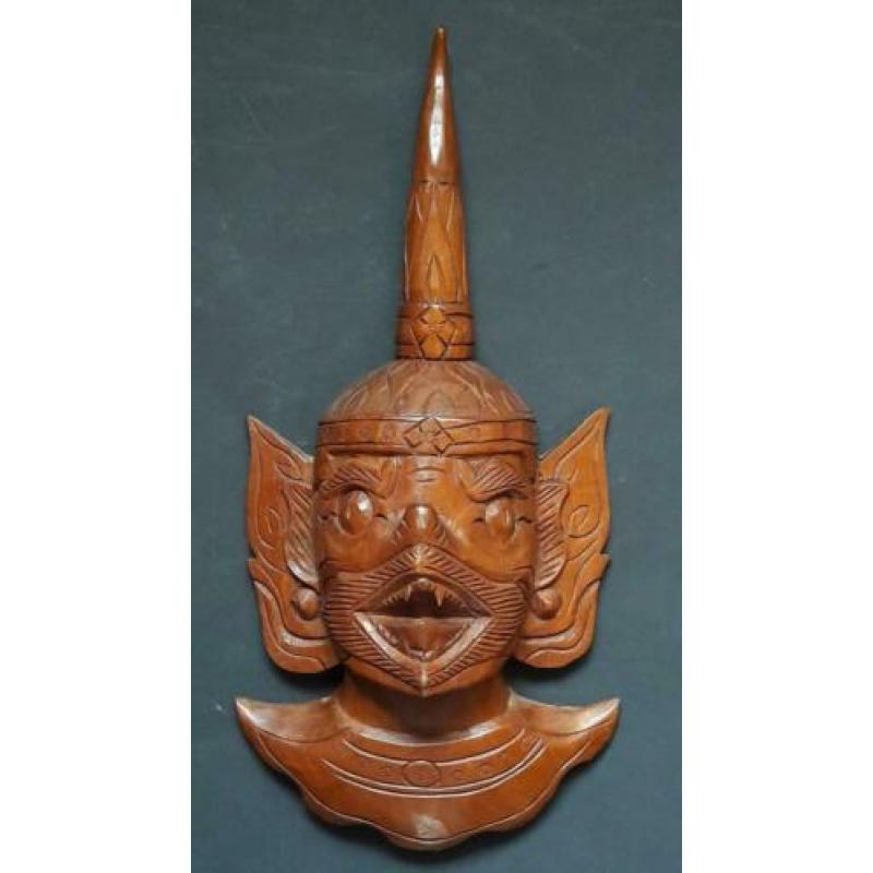 Houtsnijwerk Indonesië. Groot masker. Demon