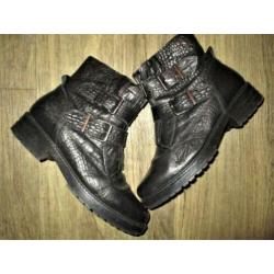 OMODA ! Zwarte Leren bikerboots mt 41.