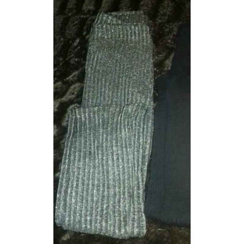 winterleggings zwart en zilver 146/152