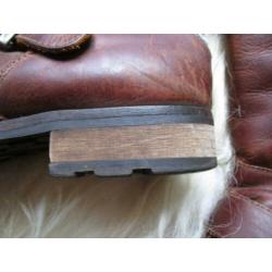 Stevige bruin leren boots, Laarzen, maat 41