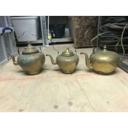 Antiek/Vintage theepot 3 stuks