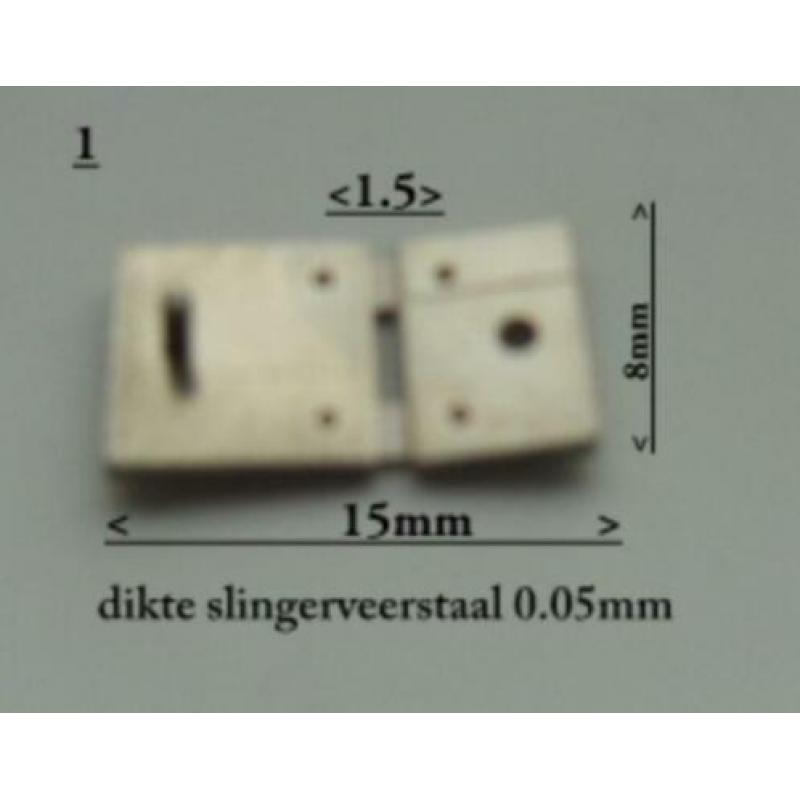 Slingerveren voor pendule, tafel-, hang-, staande klok.