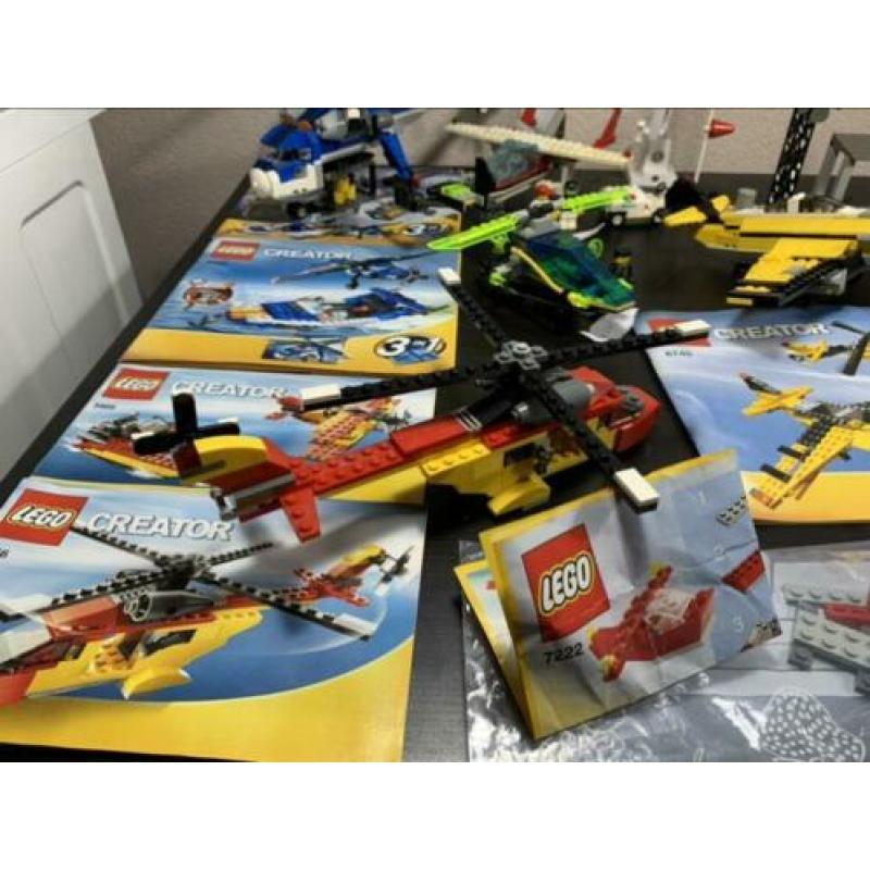 Partij lego vliegtuigen en helicopters 11 sets creator oa