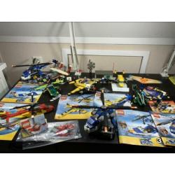 Partij lego vliegtuigen en helicopters 11 sets creator oa