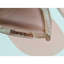 *Nieuw* Havaianas Slim Logo Metallic Rosa Ballet 39/40