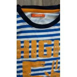 Jongens t-shirt. Hema. Maat 170-176. blauw-wit