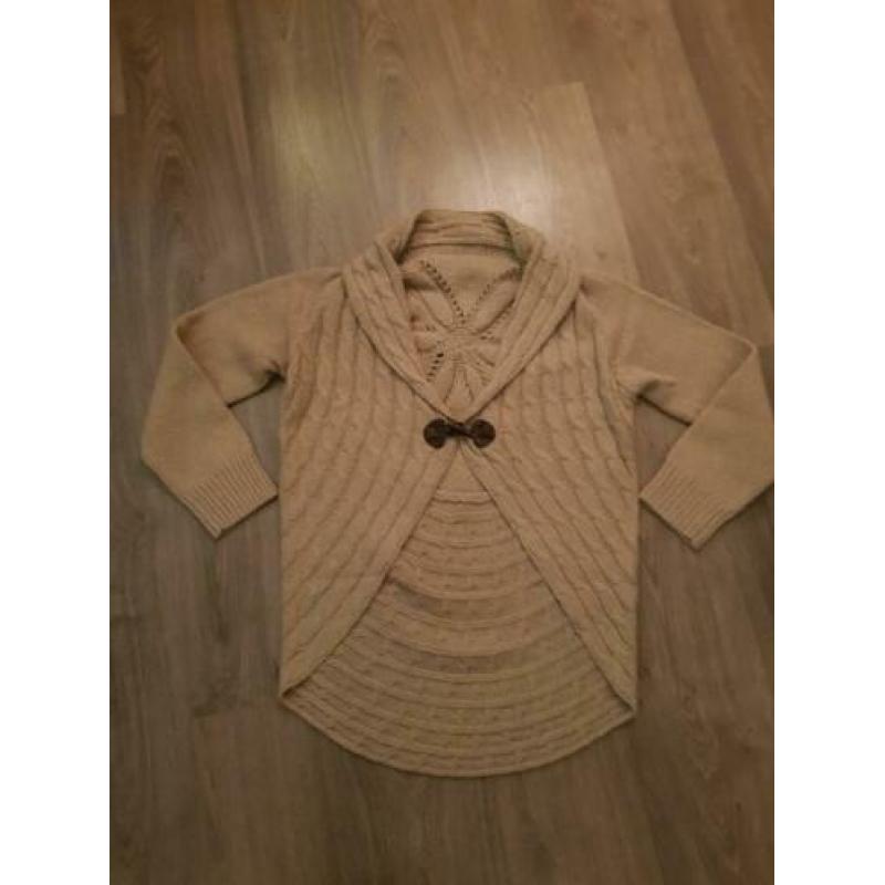 Dik zand beige vest maat M