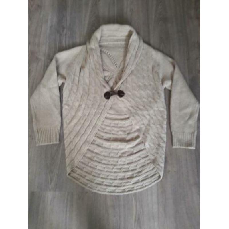 Dik zand beige vest maat M