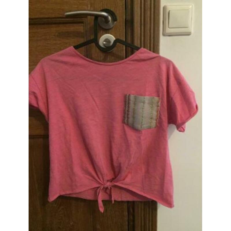 T-shirt roze Zara maat 140