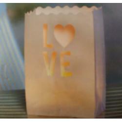 Waxine licht houder LOVE liefde en sieraden