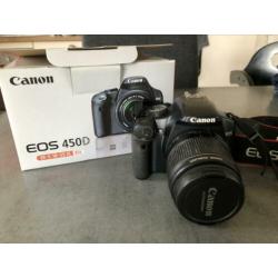 Canon 450D inclusief standaard lens (18-55mm)