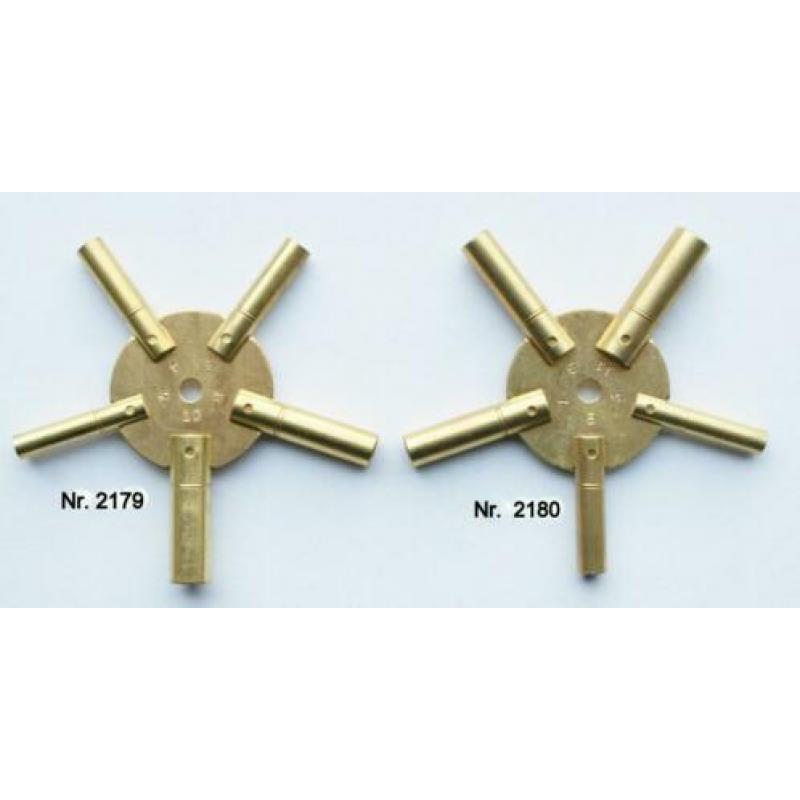 Kloksleutels / opwindsleutels in alle maten, div. modellen.