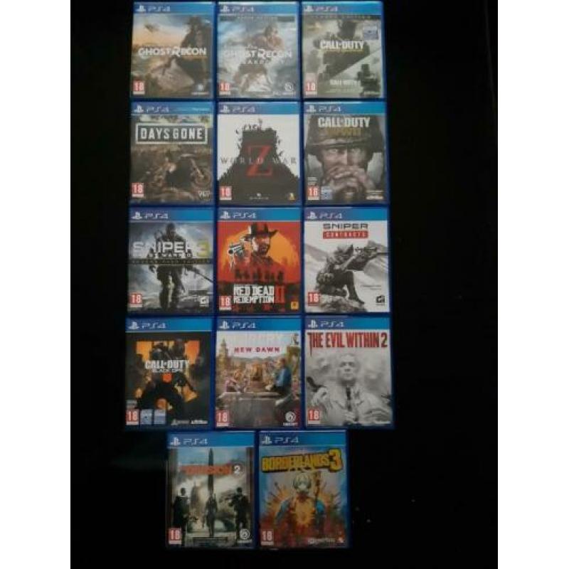 14x Playstation 4 Games - Vaste Prijs, Géén Losse Verkoop.