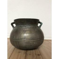 Zware bronzen kookpot grape antiek Frankrijk 17e of 18e eeuw