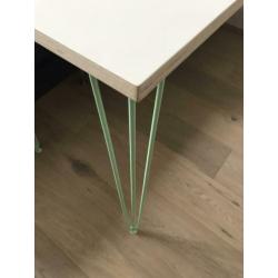 Linoleum table with Hairpin legs