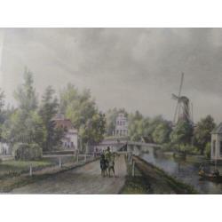 P.j Lutgers - 19e eeuw - Den Haag - De Hoornbrug - 1855