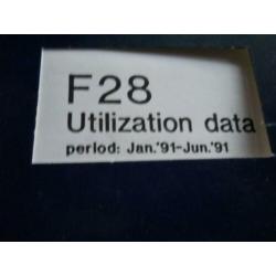 Fokker F28 utilization data