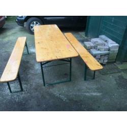 te koop biertafel met 2 banken