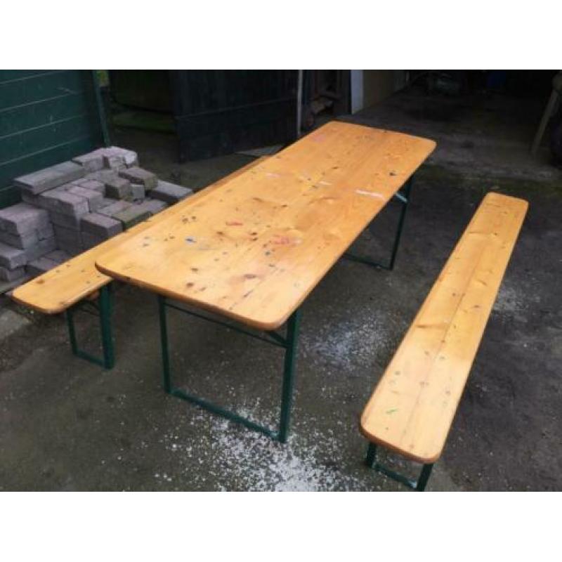 te koop biertafel met 2 banken