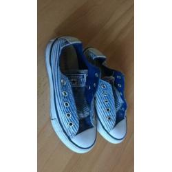 All Star gympen All Stars wit blauw gestreept laag maat 30