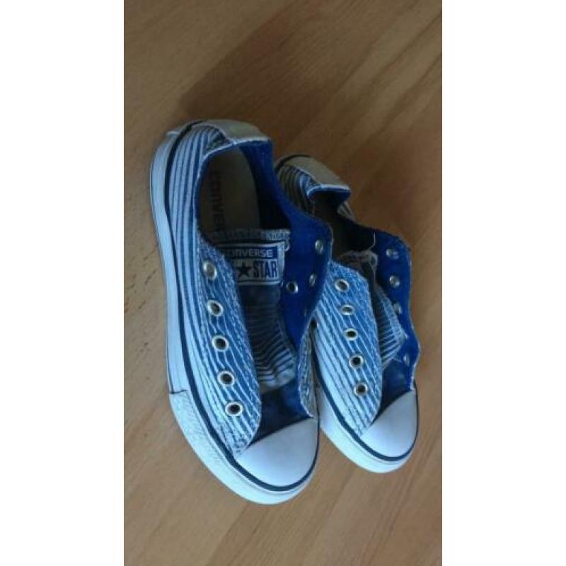 All Star gympen All Stars wit blauw gestreept laag maat 30