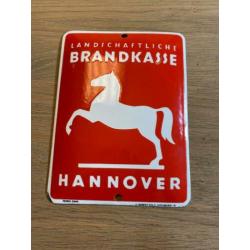 Brandkasse Hannover emaille bordje