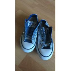 All Star gympen All Stars wit blauw gestreept laag maat 30