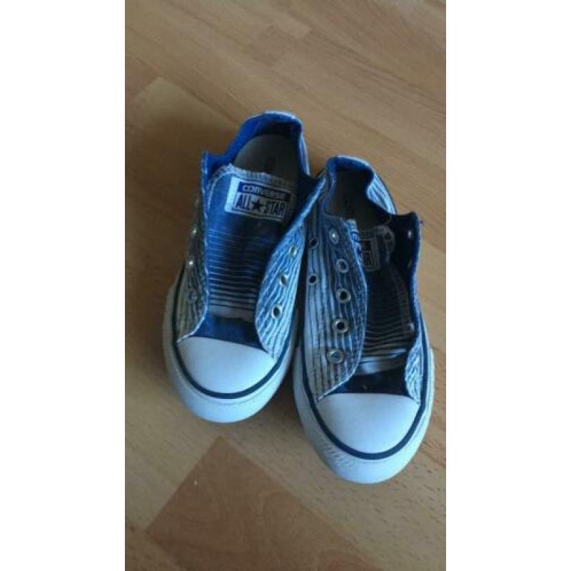 All Star gympen All Stars wit blauw gestreept laag maat 30