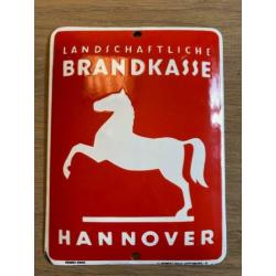 Brandkasse Hannover emaille bordje