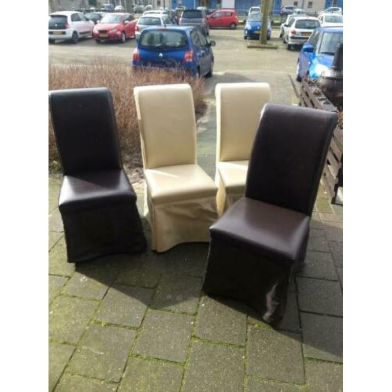 4 Luxe Eettafel stoelen